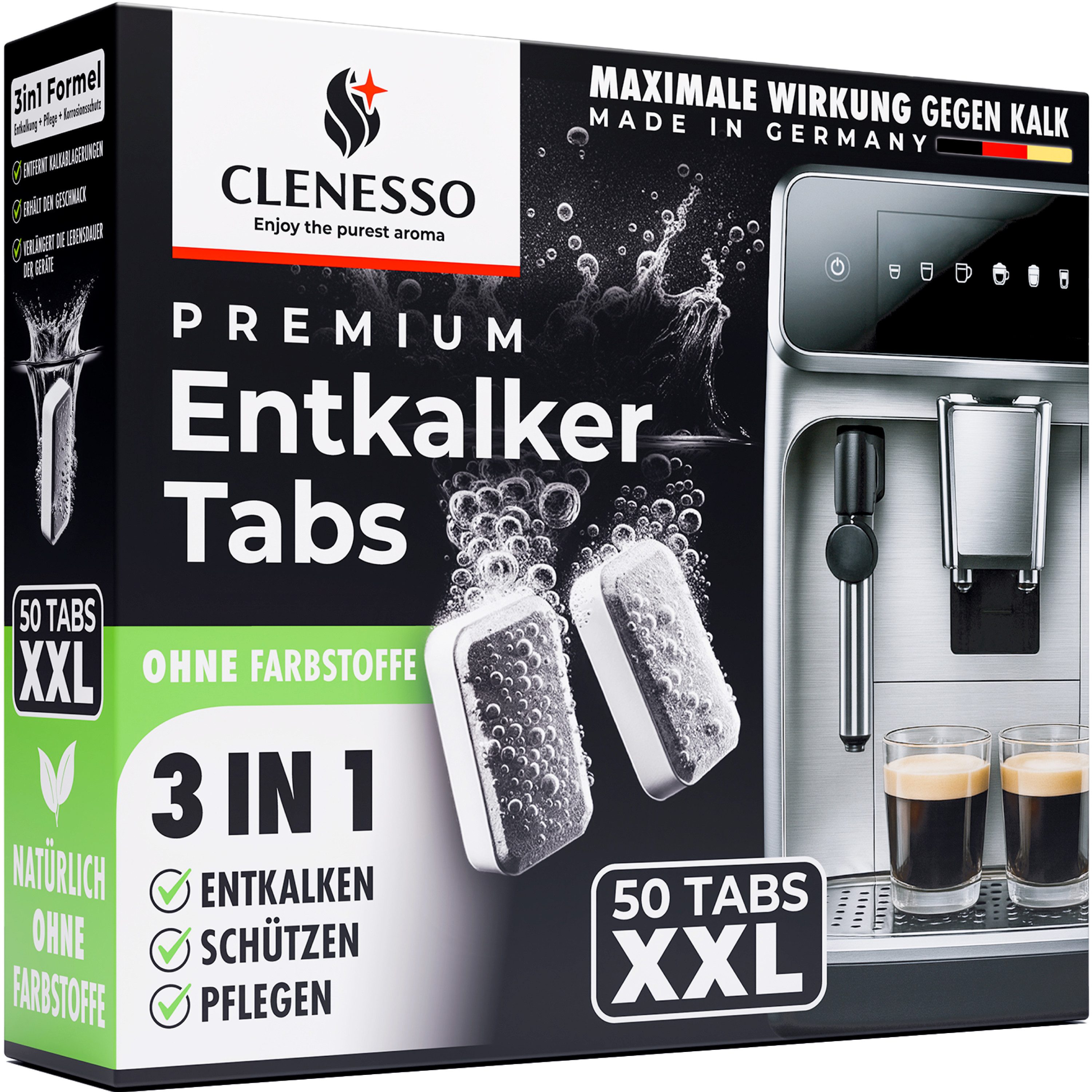 CLENESSO Entkalkungstabletten (für Kaffeevollautomaten und diverse Haushaltsgeräte)