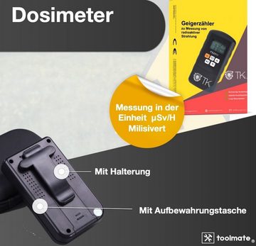 toolmate® Elektrowerkzeug-Set Geigerzähler - Dosimeter - Strahlenmessgerät - Strahlungsmessgerät, 1-tlg., Aufbewahrungstasche / Digitales Display /