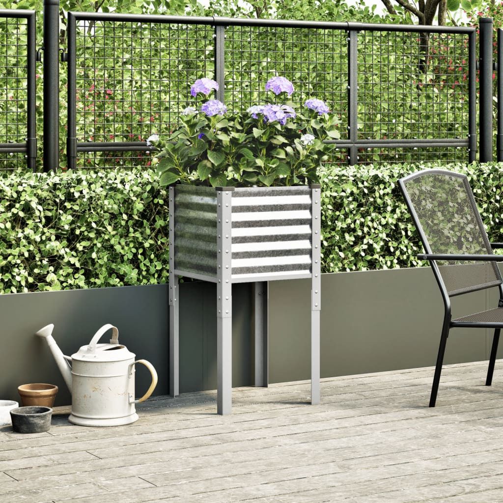 vidaXL Blumentopf Pflanzkübel 45x45x88 cm Verzinkter günstig online kaufen