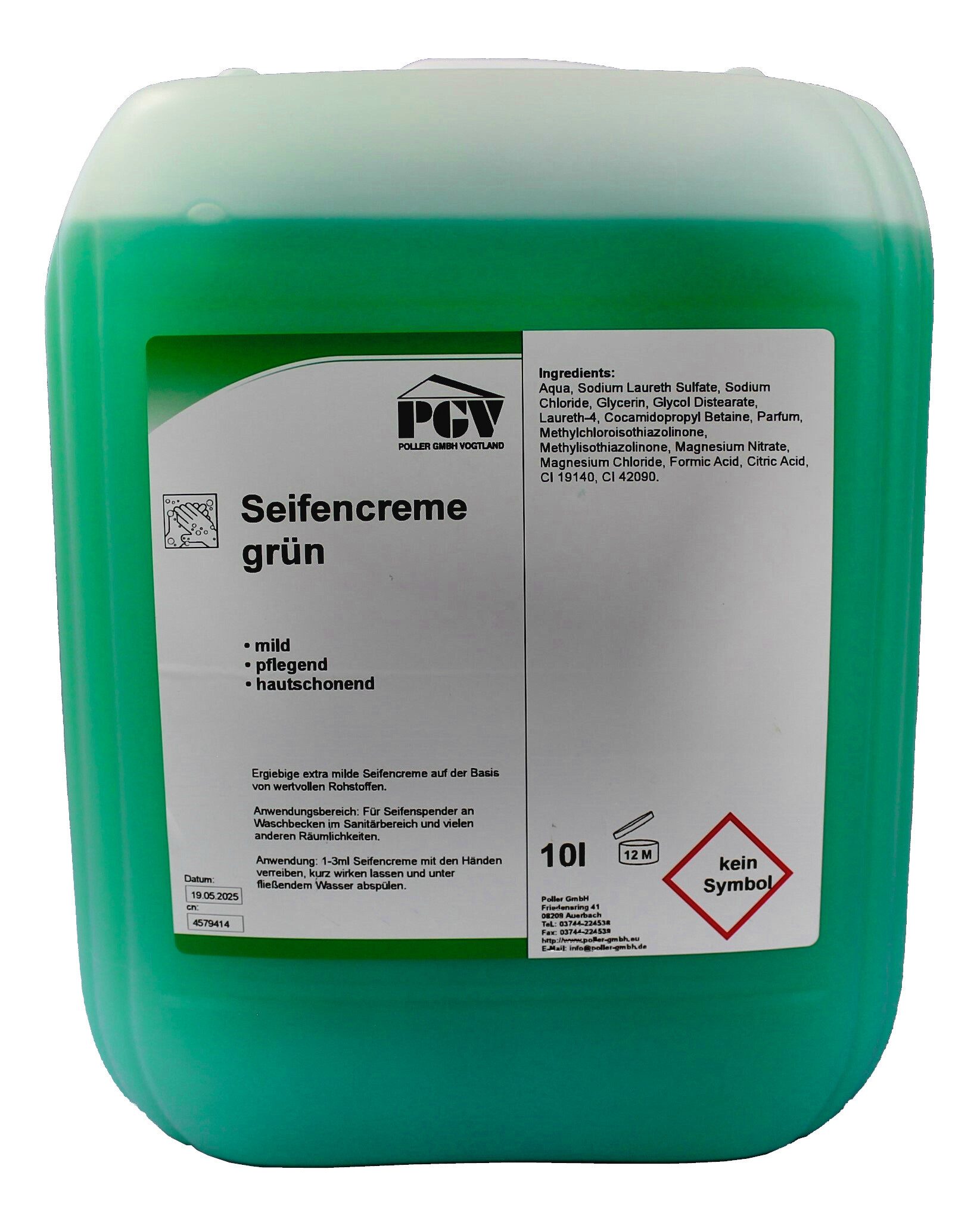 LANGGUTH Flüssigseife Seifencreme GRÜN, 10 Liter, verschiedene Mengen, 1-tlg.