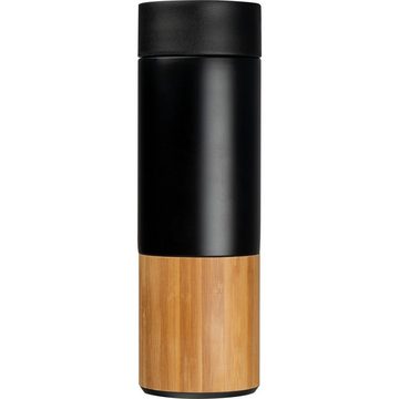 Livepac Office Trinkflasche Vakuum Trinkflasche / aus Edelstahl und Bambus / Füllmenge 0,5l