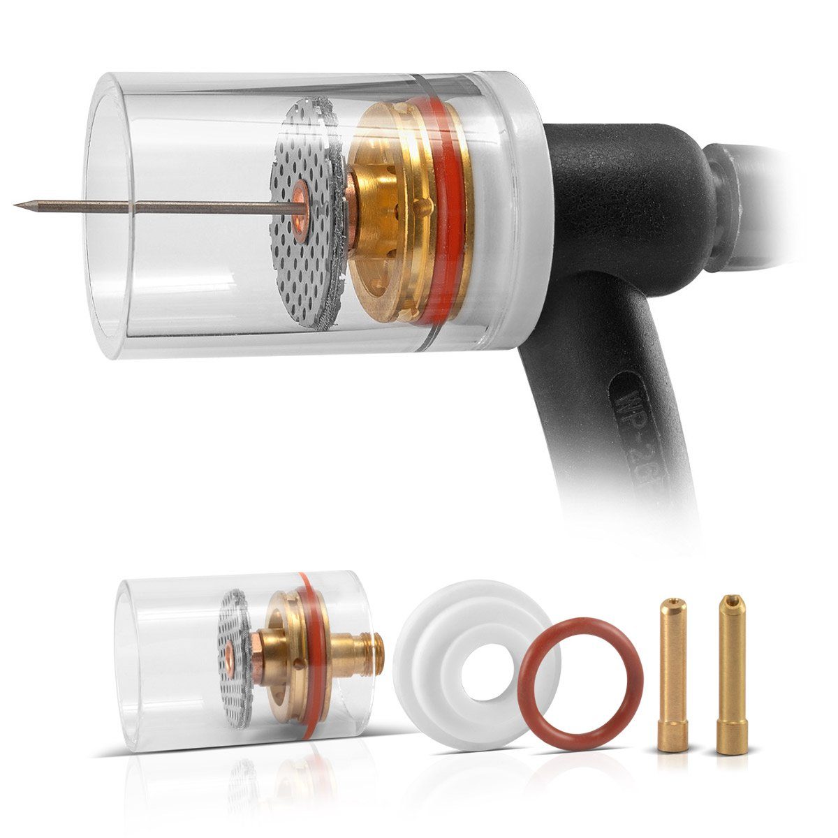 STAHLWERK Elektrowerkzeug-Set WIG Glas Gaslinsen Schweißzubehör