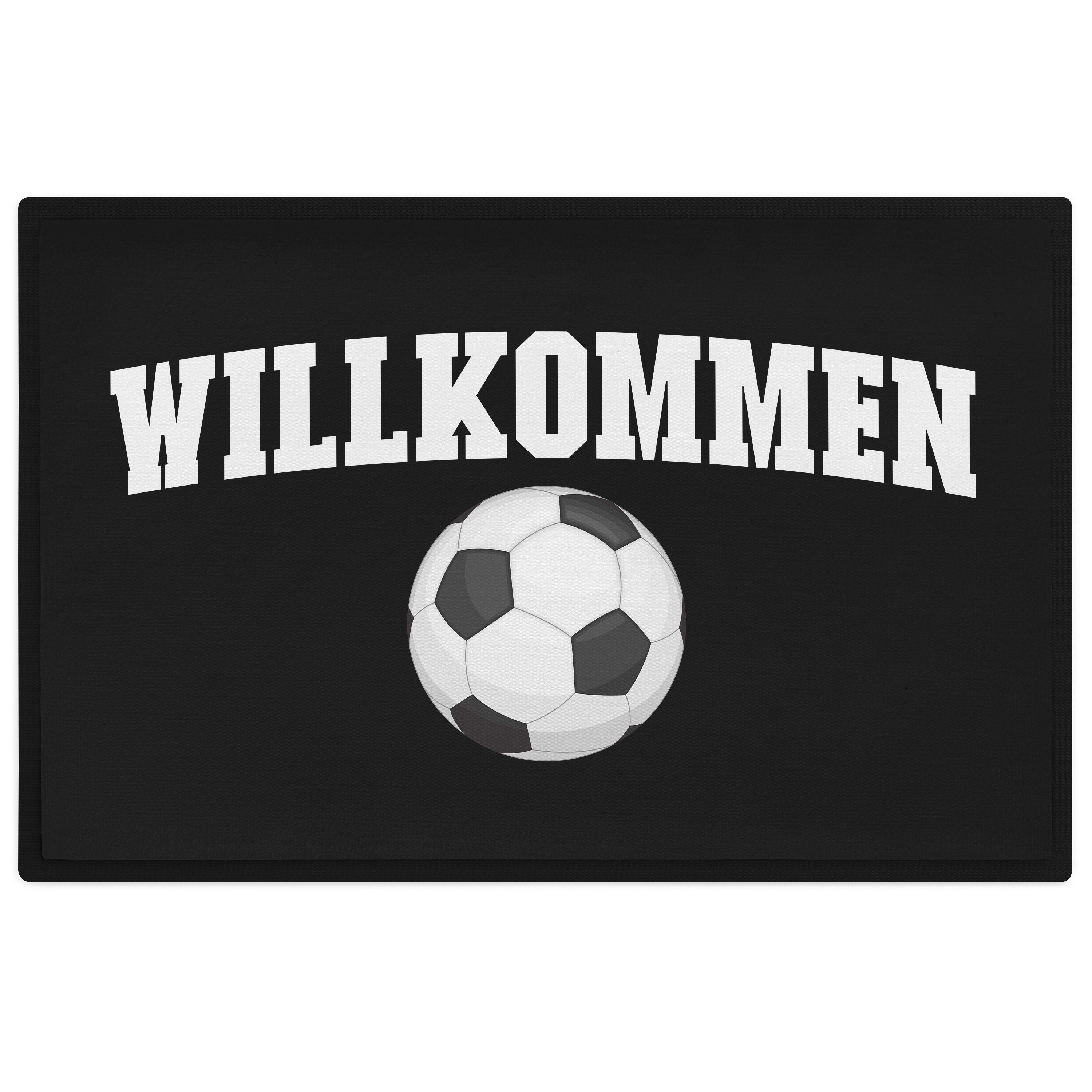 Trendation Fußmatte Willkommen Fussball Grafik Fußmatte Geschenk Schöne Fussmatte Außen un