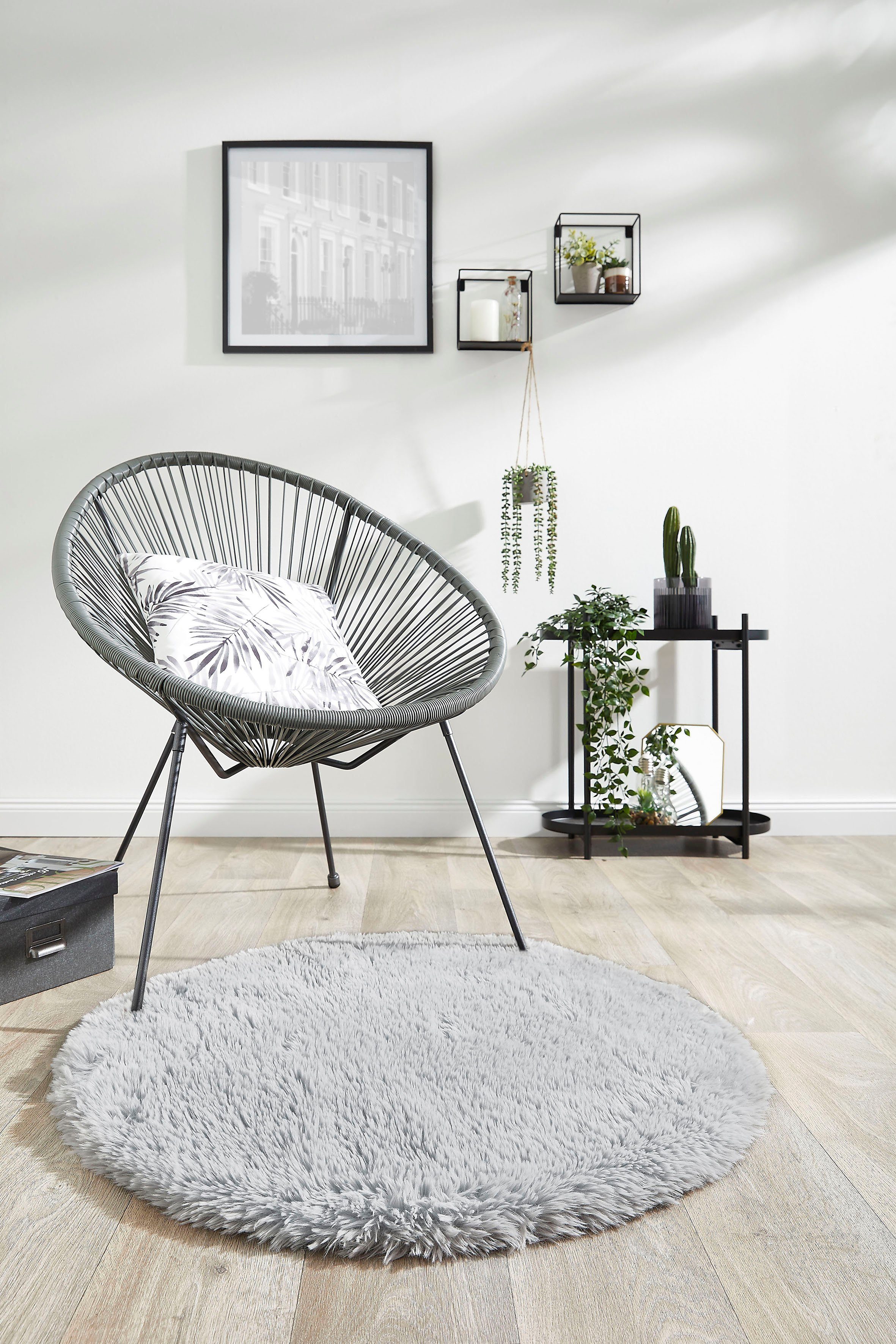 my home Fellteppich Alpa, rund, Höhe: günstig online kaufen