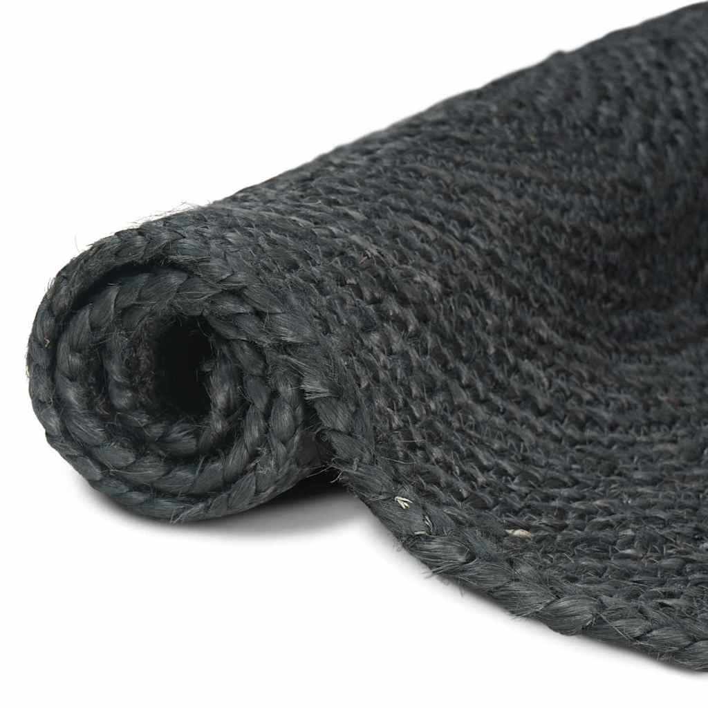 vidaXL Teppich Bereichsteppiche Dunkelgrau 80 x 150 cm Jute