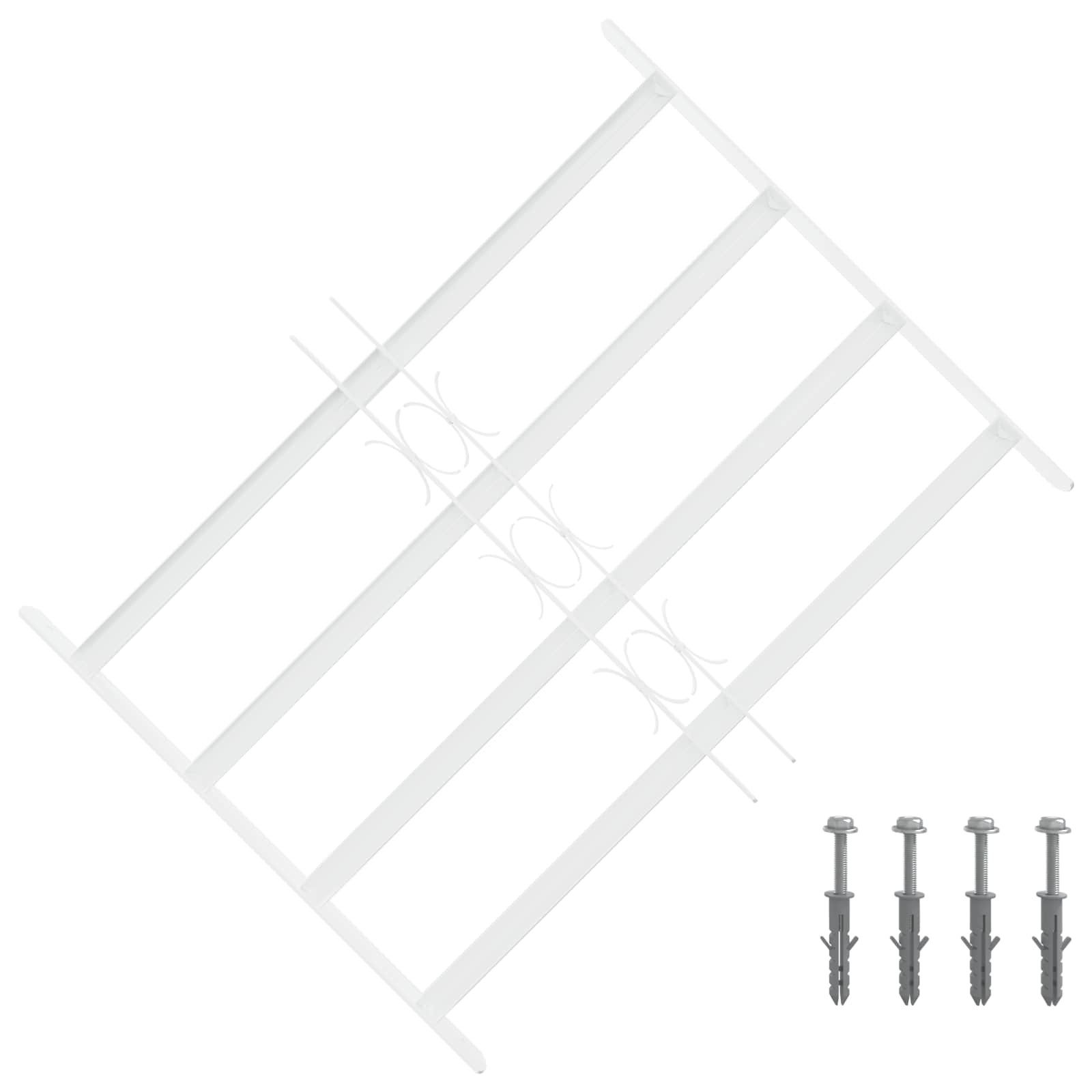 vidaXL Fenster Sicherheitsgitter für Fenster mit 4 Querstangen 43-74 cm, (1 St)