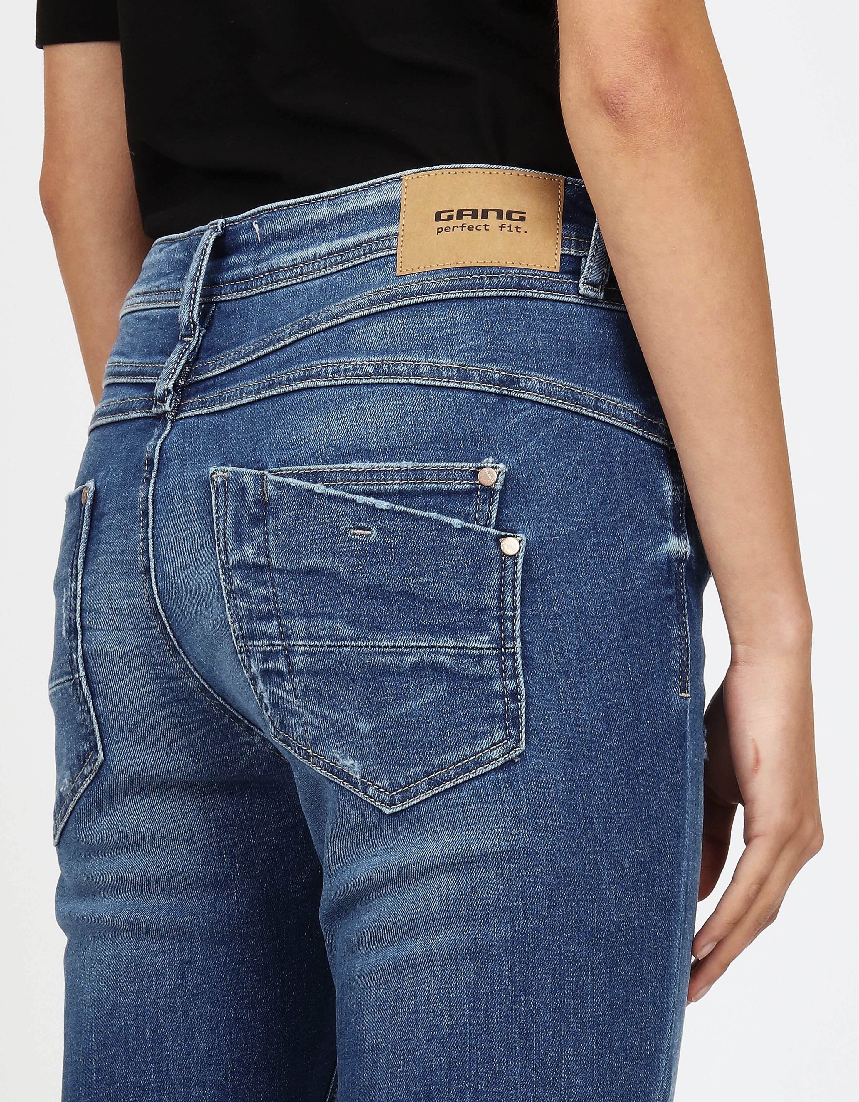 GANG Relax-fit-Jeans 94AMELIE mit Used-Effekten
