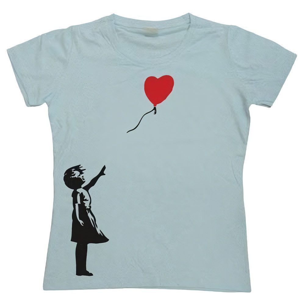 Hybris T-Shirt Girl With Balloon Girly T-Shirt