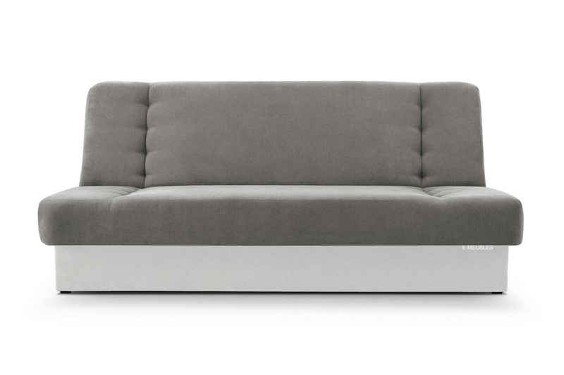 MOEBLO Schlafsofa Cyprus, Sofa Kippsofa Klappsofa Clic-Clack Couch für Wohnzimmer Federkern Sofagarnitur Polstersofa - 192x85x92 cm -, mit Bettkasten und Schlaffunktion