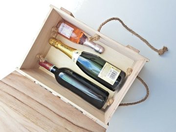 Holzkiste Trudi Kiste mit Deckel geflammt vintage alt Truhe Natur Box Behälter Weinkiste