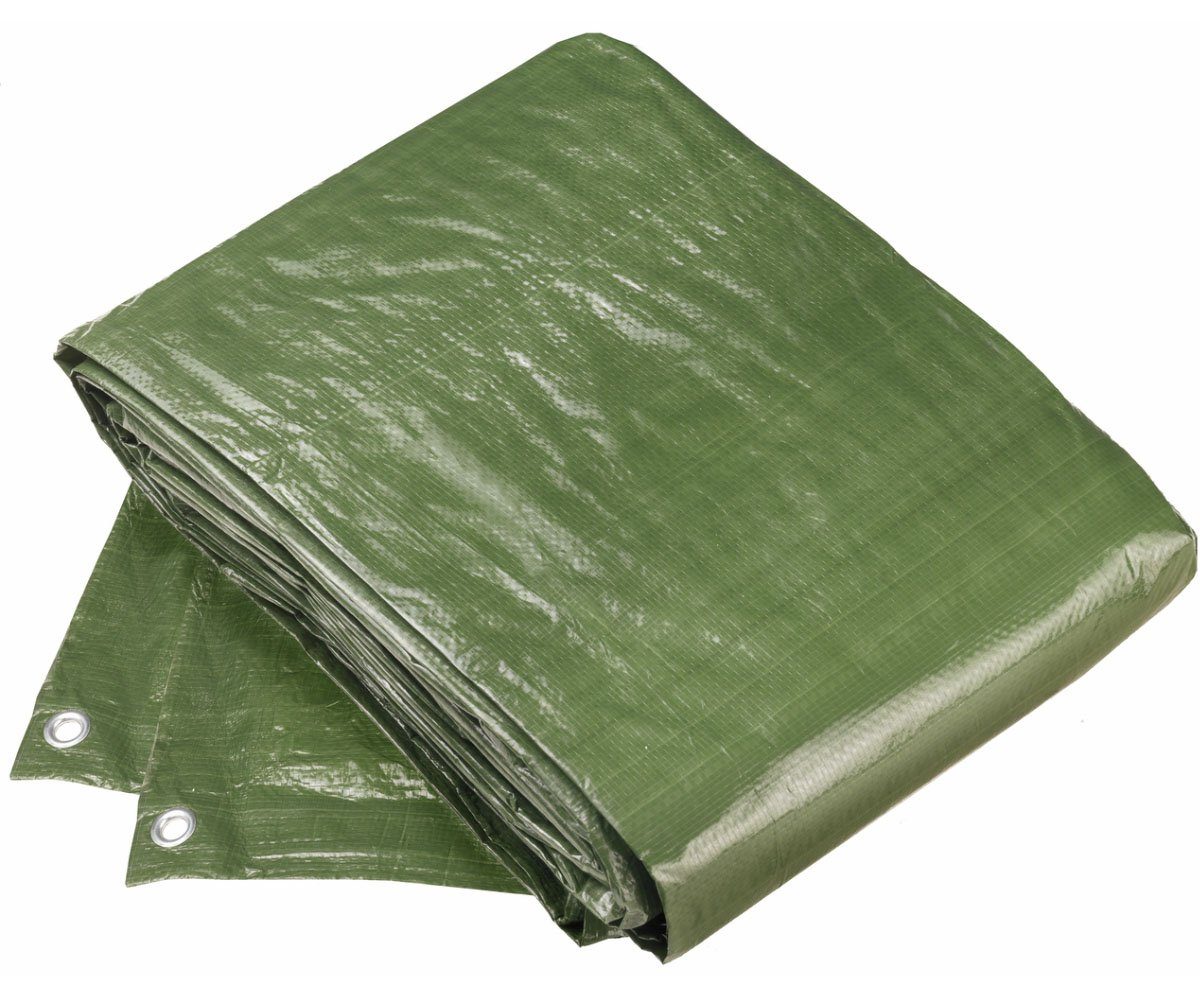 Connex Schutzplane Schutzplane Abdeckplane 4x5m 100g/m² - Schutz gegen Wind und Wetter, Alu-Ösen, Randverstärkung, abwaschbar, wasserfest, UV-stabilisiert