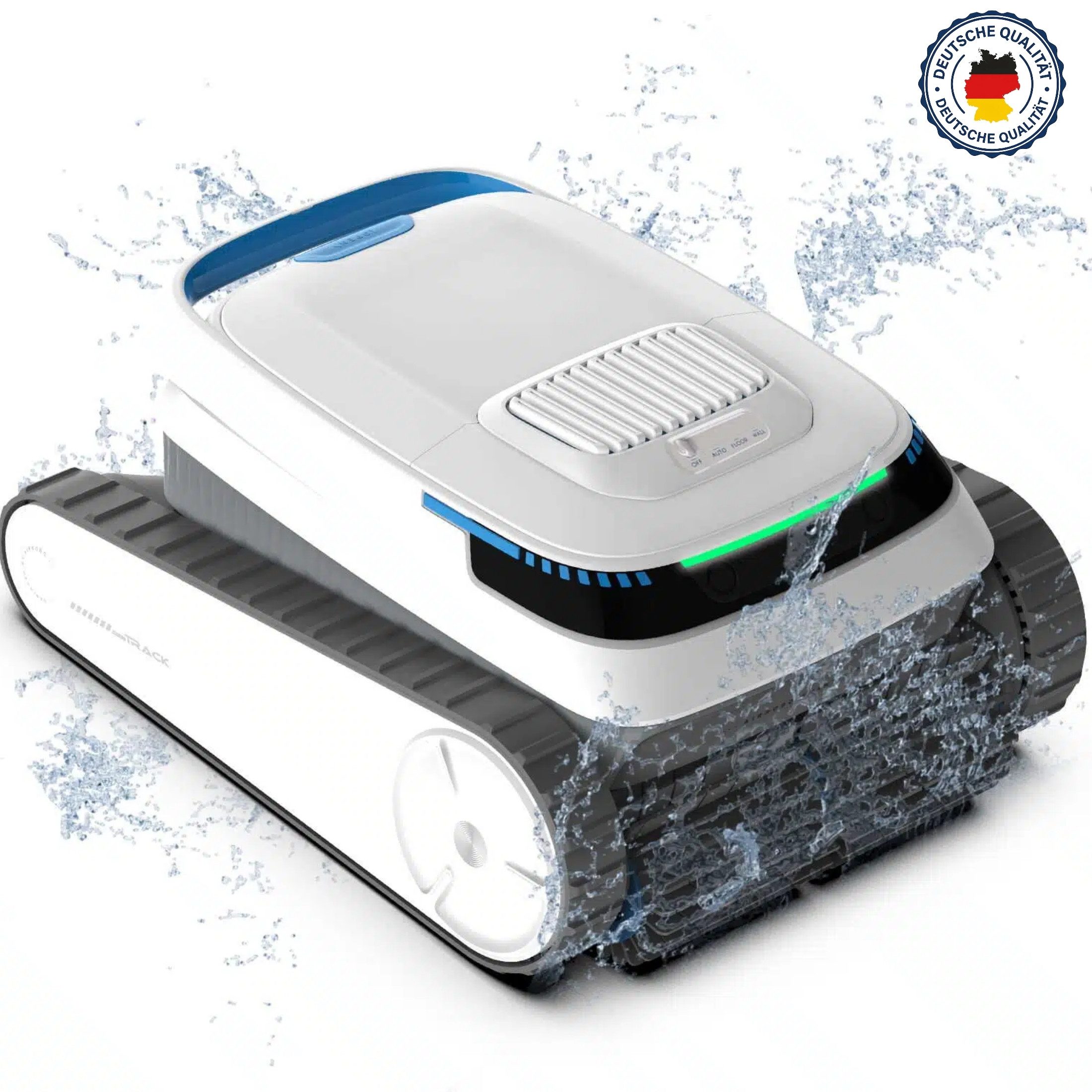 Poolroboter Akku Poolsauger für Boden Wand Wasserlinie, bis 200m² Pools