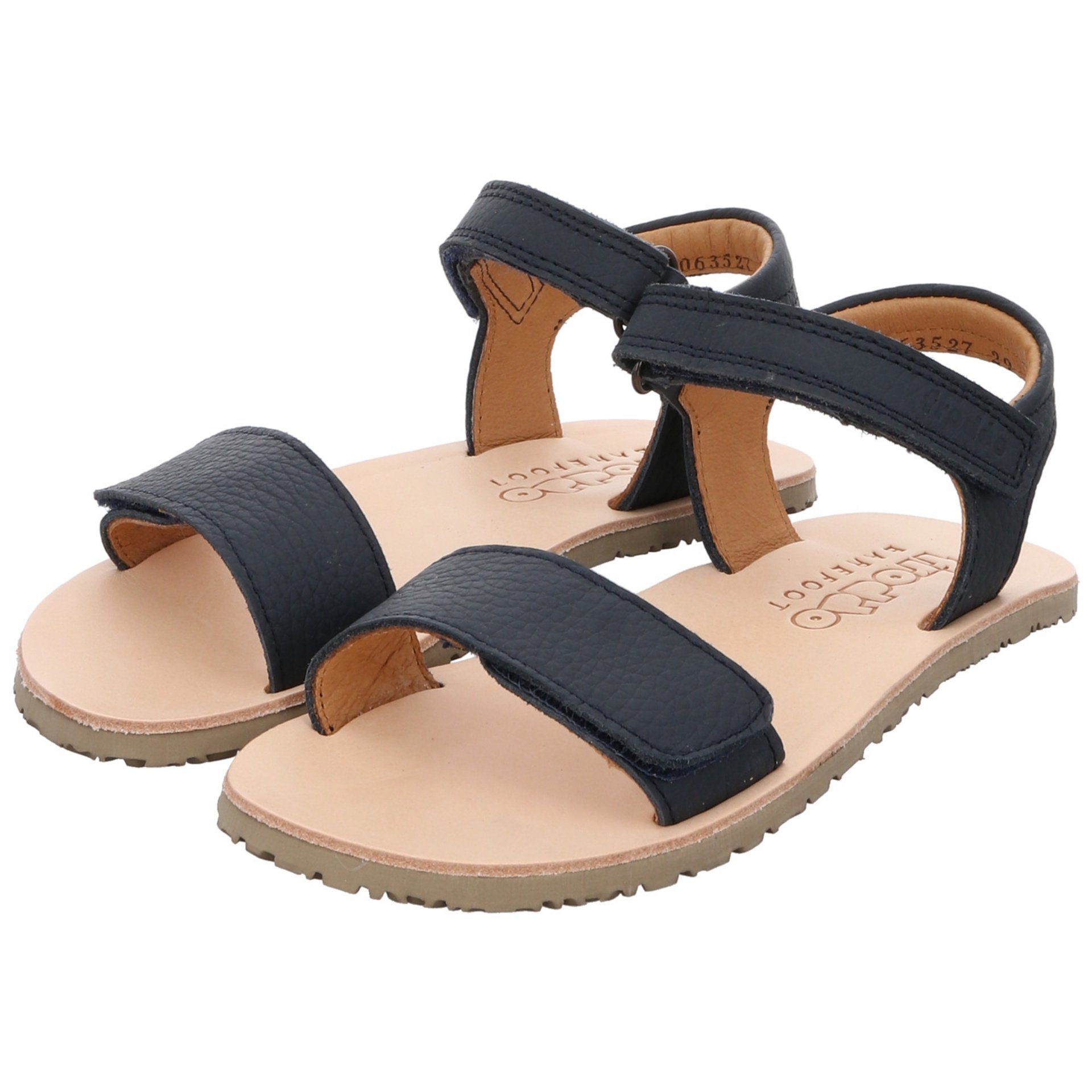 Lia Sandale Glattleder Schuhe Sandalen Flexy froddo® Sandale Mädchen blau-mittel Barefoot