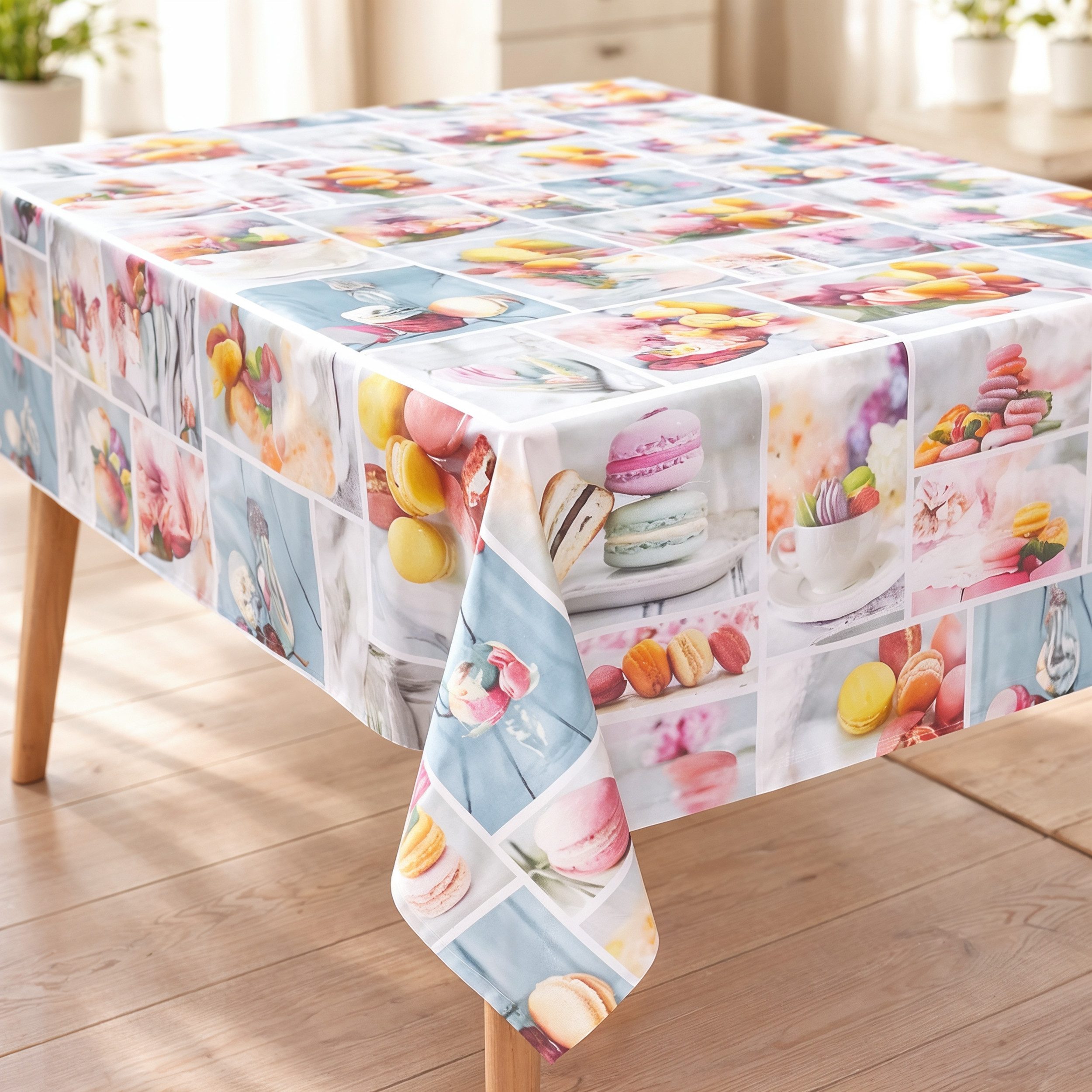 Melody Gartentischdecke Wachstuchtischdecke Wachstuch macaron abwaschbar, fleckenabweisend, Glattes Gewebe, abwischbar, wasserfest, fleckschutz