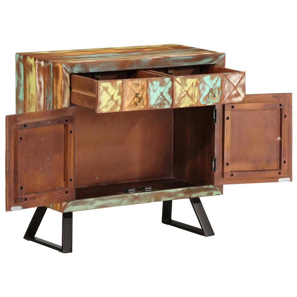 vidaXL Sideboard Schubladenschrank Mehrfarbig 70x35x70 cm Altholz Massiv (1 St)