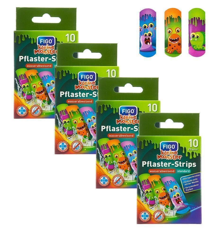 varivendo Wundpflaster varivendo Notizblock + 40 FIGO Kinderpflaster Kleine Monster (stück, 40 St., Kinderpflaster), Kinderpflaster Wundpflaster Pflaster Wundversorgung