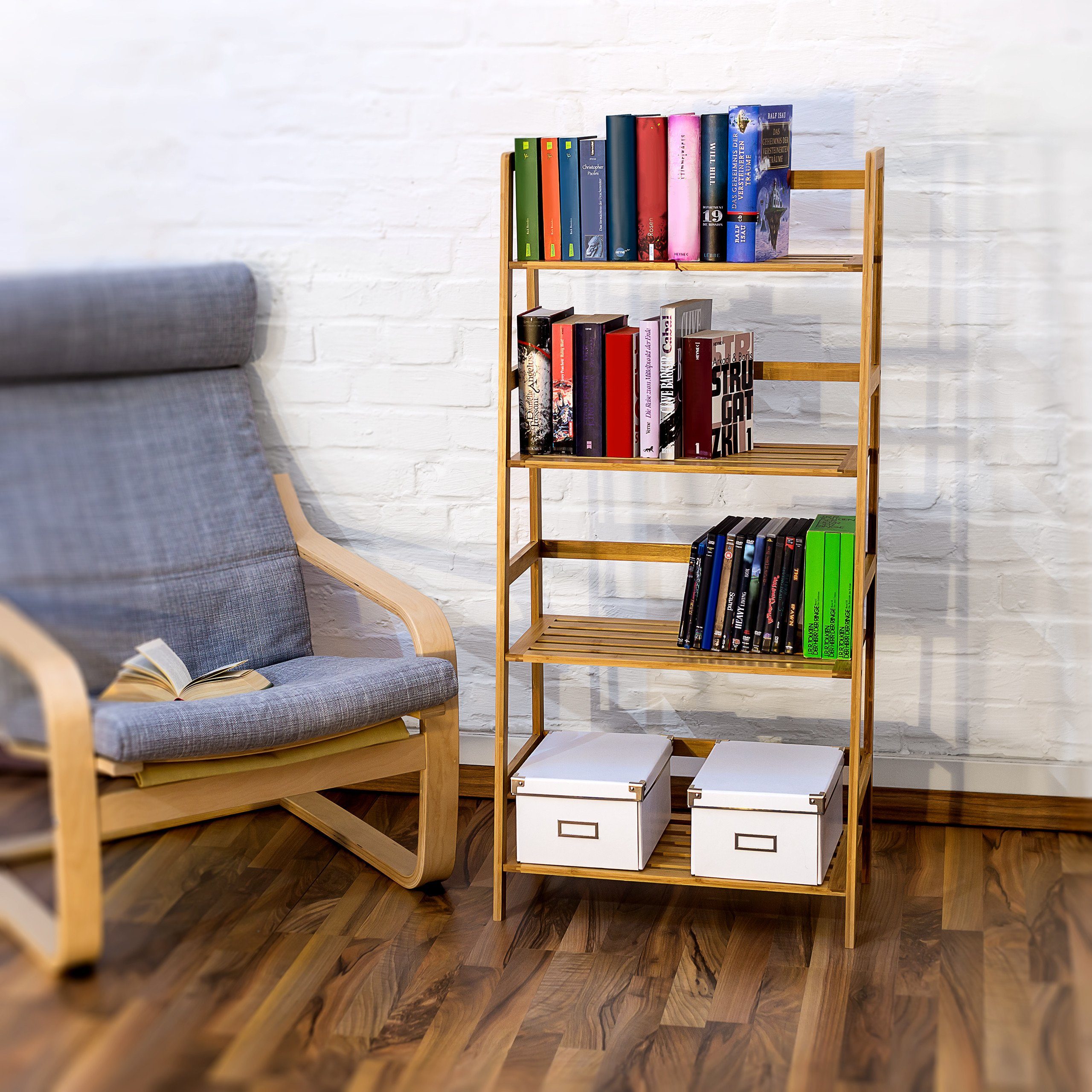 relaxdays Bücherregal Bambus günstig online kaufen