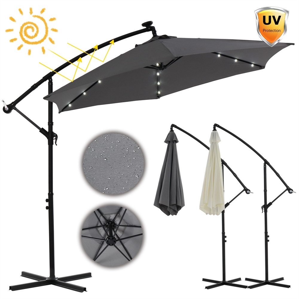 Mucola Sonnenschirm Sonnenschirm Kurbelschirm Ø 350 günstig online kaufen