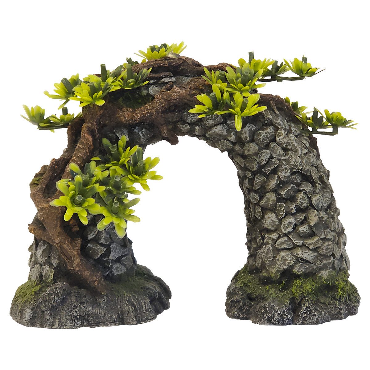 Nobby Aquariendeko Aquariendekoration Aqua Ornaments Steinbogen mit Pflanzen