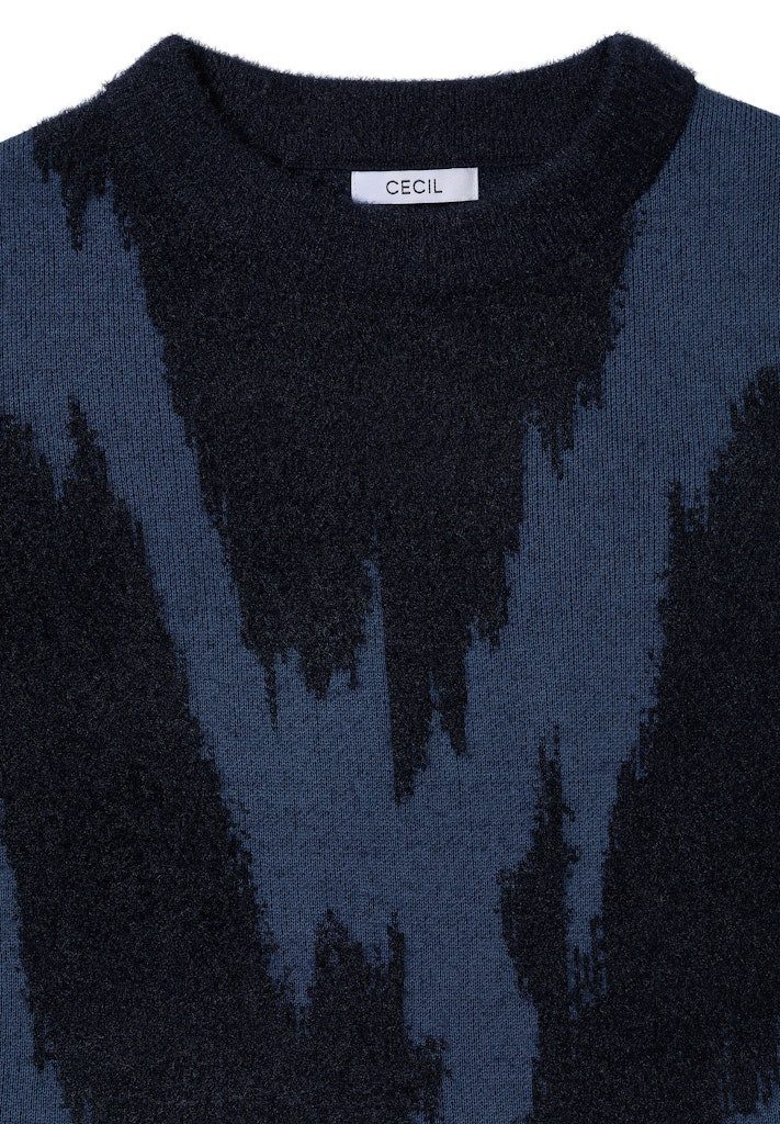 CECIL Wollpullover Cecil / Da.Strick / TOS_AOP Round Neck günstig online kaufen