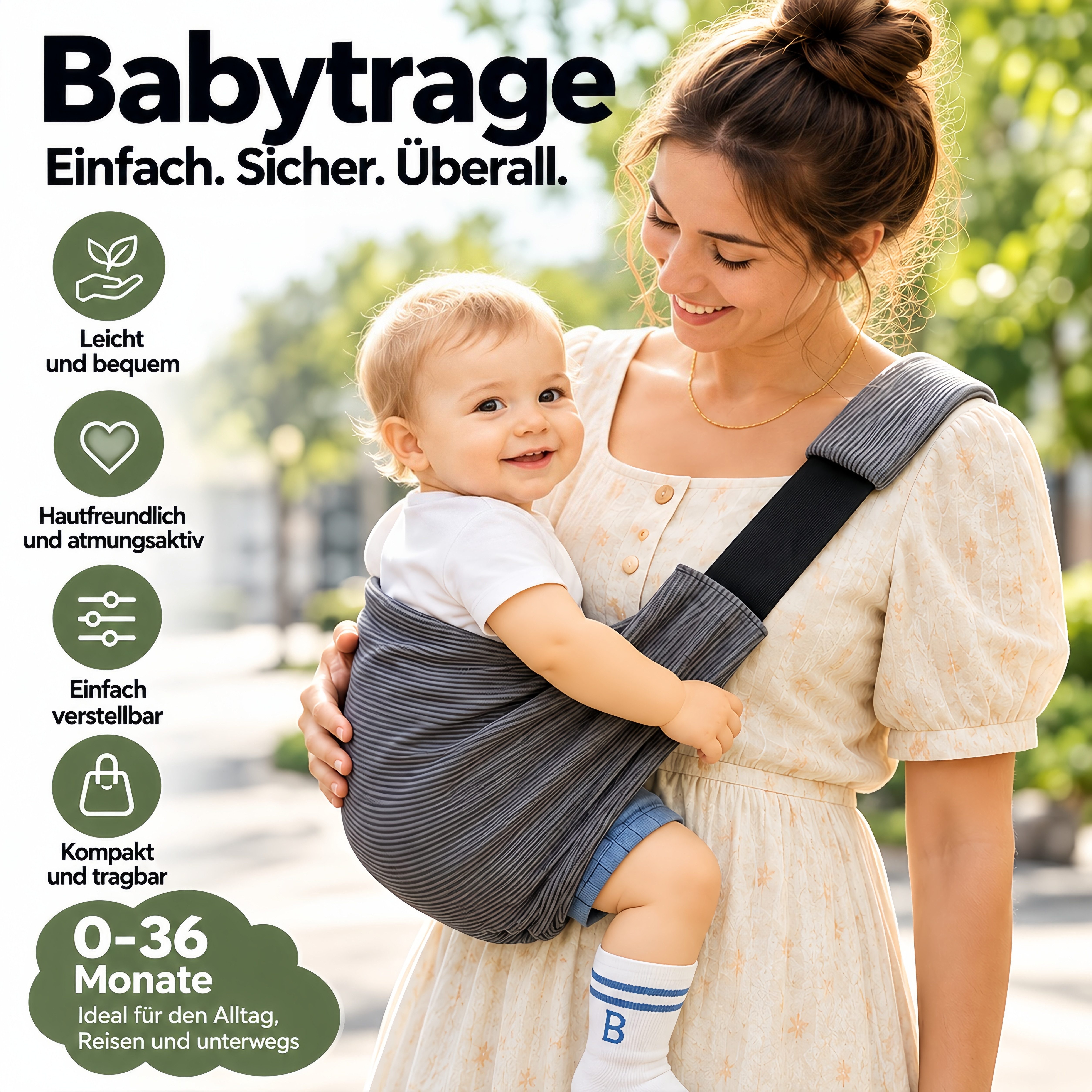 Forrlite Babytrage Babytrage,Kleinkindtrage, 2026 Neue ergobaby babytrage von, Neugeborenen bis Kleinkind,tragbare leichte rutschfeste …