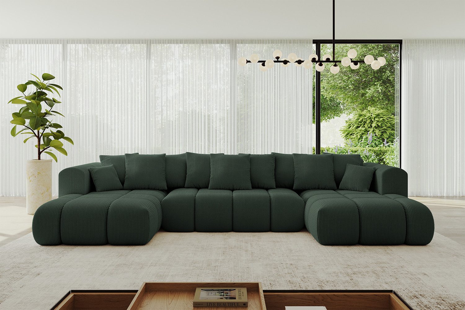 ALTDECOR Wohnlandschaft CLOUD-U-v1, Couch mit Schlaffunktion, günstig online kaufen
