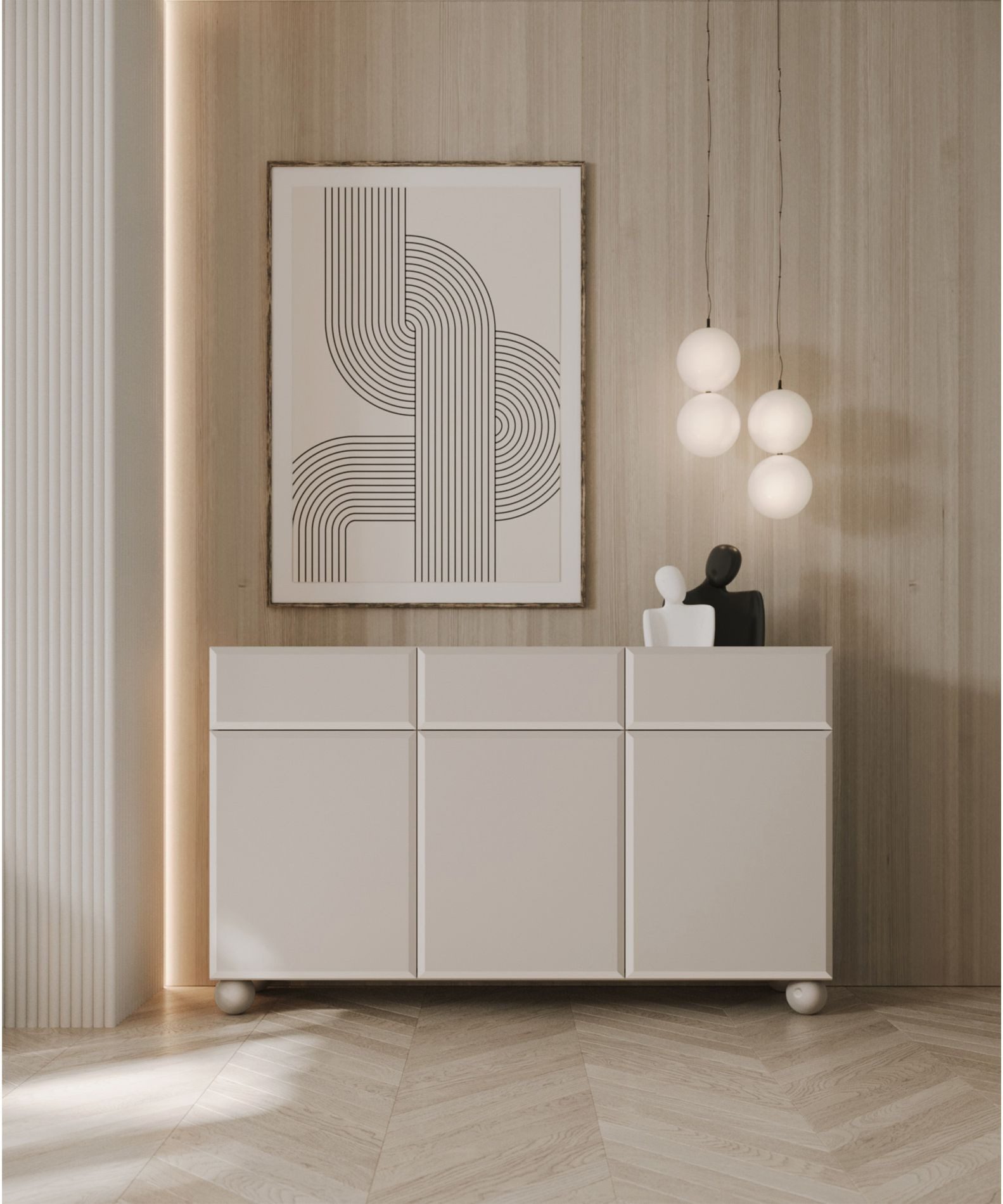 Selsey Sideboard CHOCOLATED, 3-türig mit 3 günstig online kaufen
