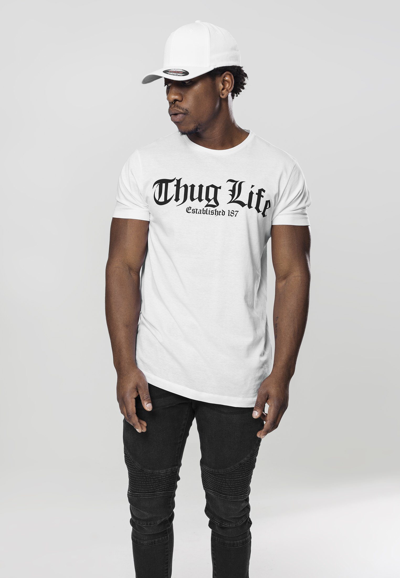 Tee Thug T-Shirt Life MisterTee English English Mister Tee white Old Herren (1-tlg) MT382 Old Thug Life