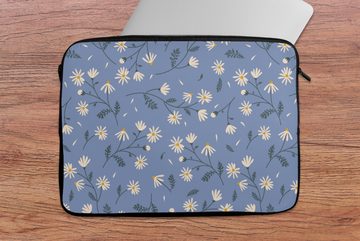 MuchoWow Laptop-Hülle Blumen - Muster - Gänseblümchen 13.3 Zoll, Laptopsleeve, weiches Innenfutter zum Schutz Kratzern, Laptoptasche