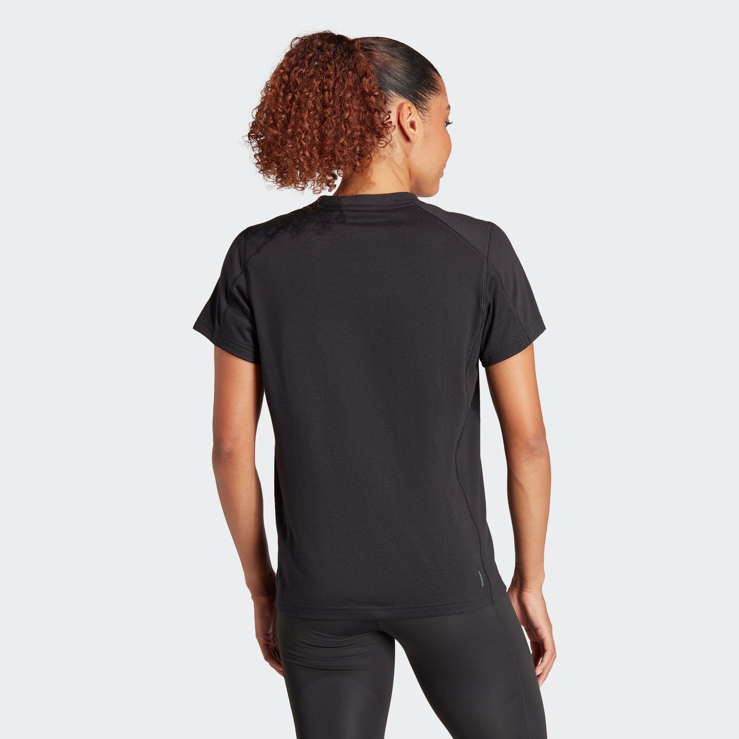 adidas T LOGO Performance T-Shirt BLACK/WHITE TR-ES