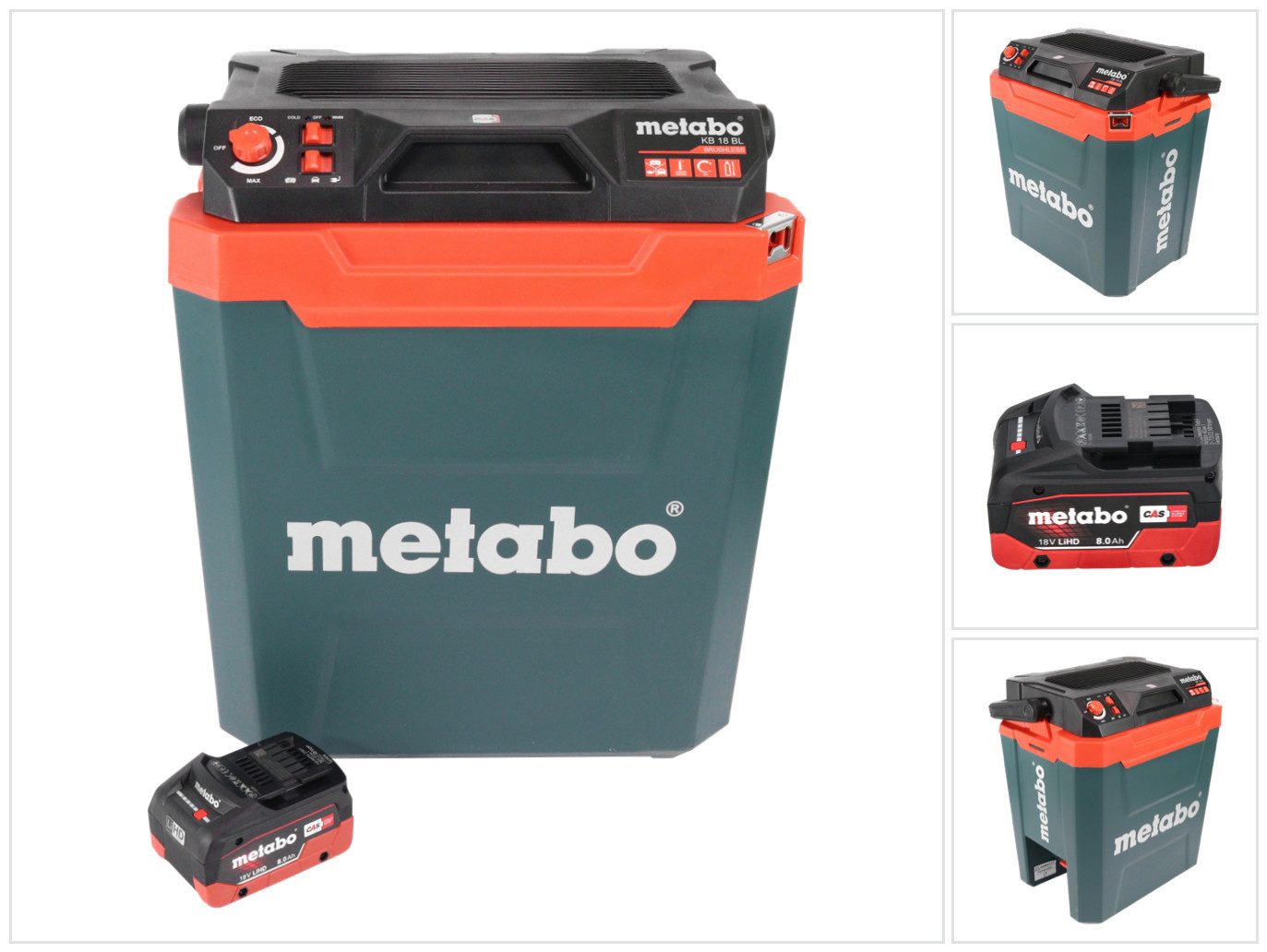 metabo Kühlbox KB 18 BL Akku Kühlbox 18 V mit Warmhaltefunktion 28 l Brushless + 1x