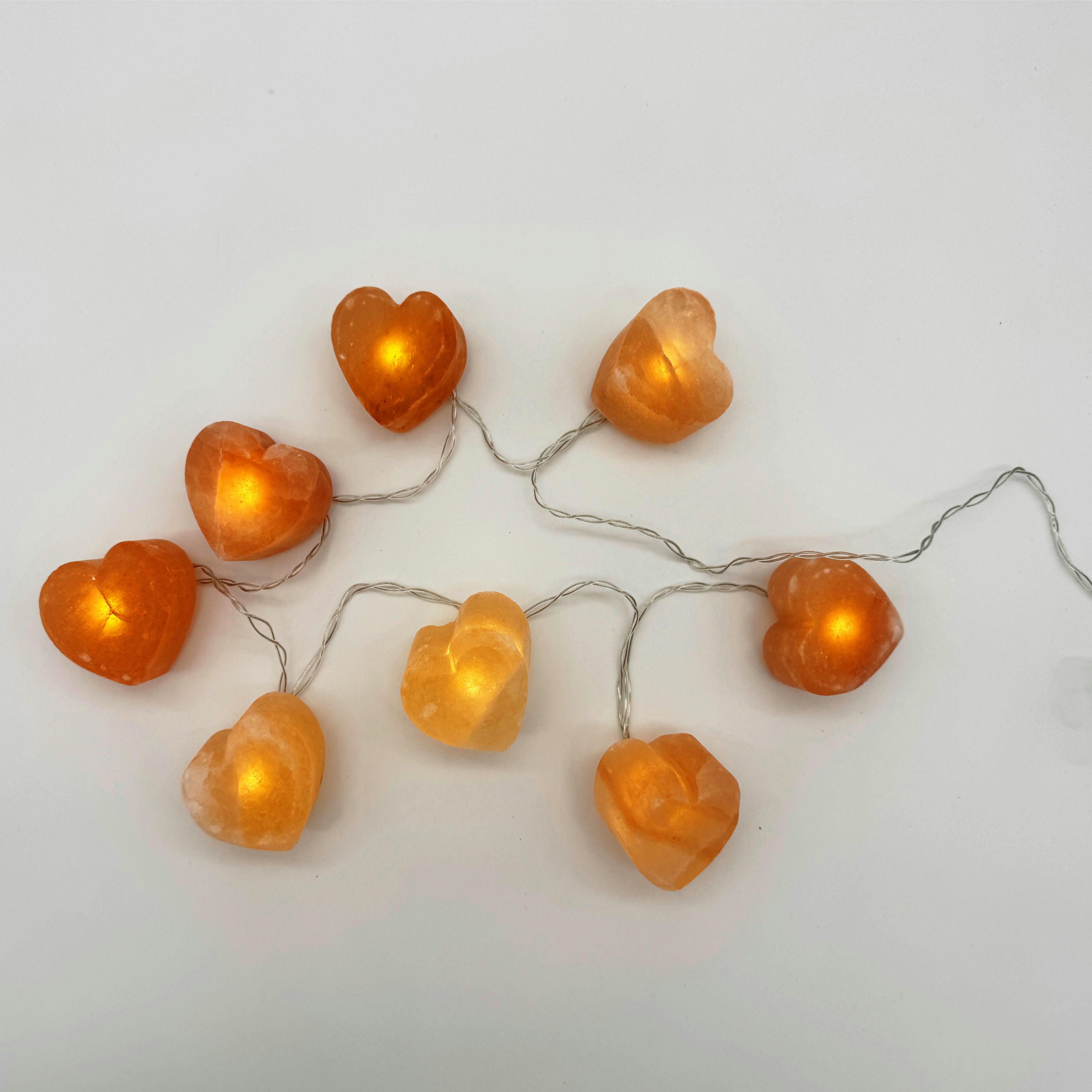 HAF LED-Lichterkette Salz LED Lichterkette Salzkristall 8 Kristalle Handarbeit Deko Licht, 8-flammig, Auswahl aus 4 verschiedenen Motiven – Bild 4 von 5