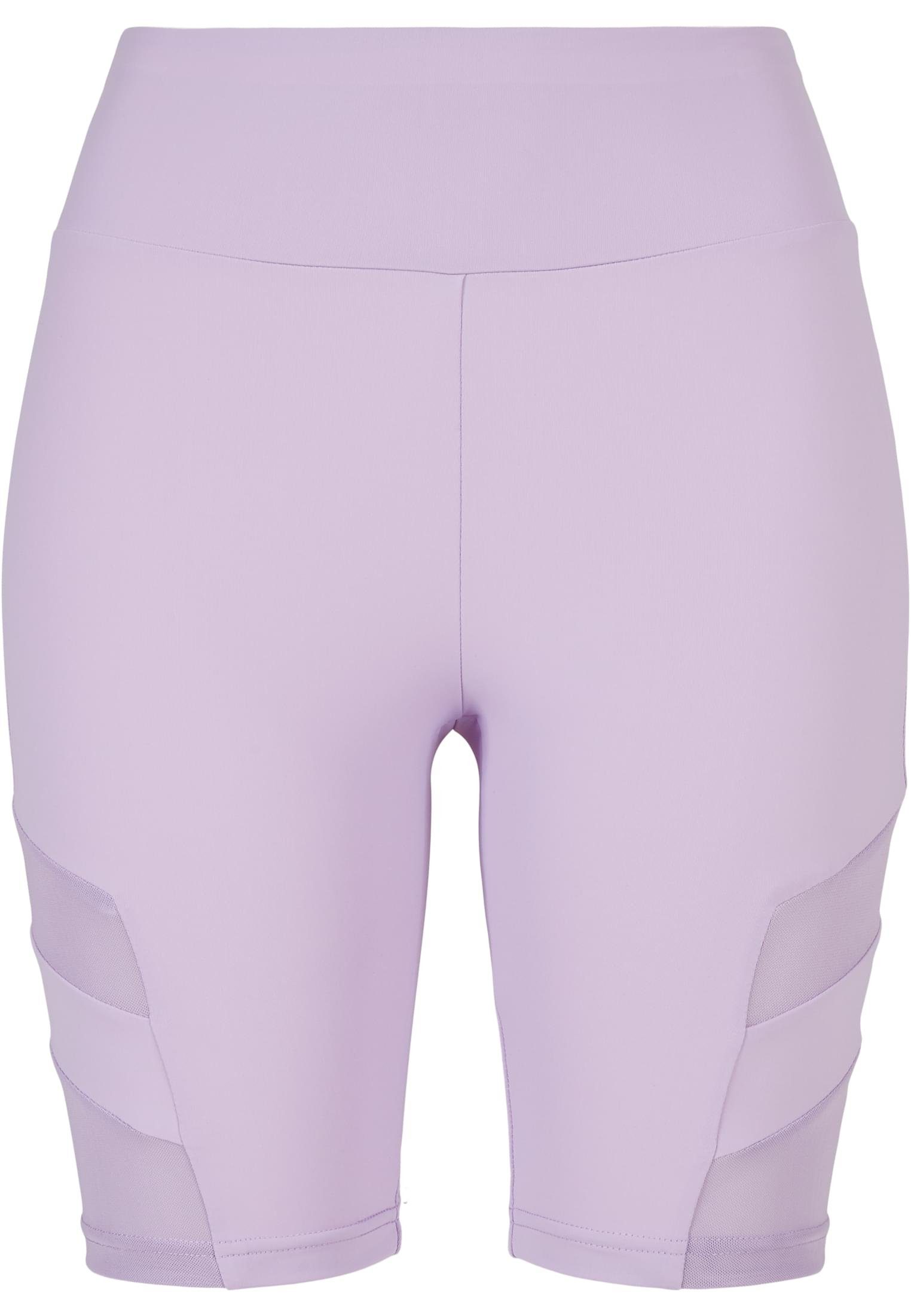 URBAN CLASSICS Stoffhose Damen (1-tlg) lilac Shorts Tech Mesh Ladies High Cycle Waist