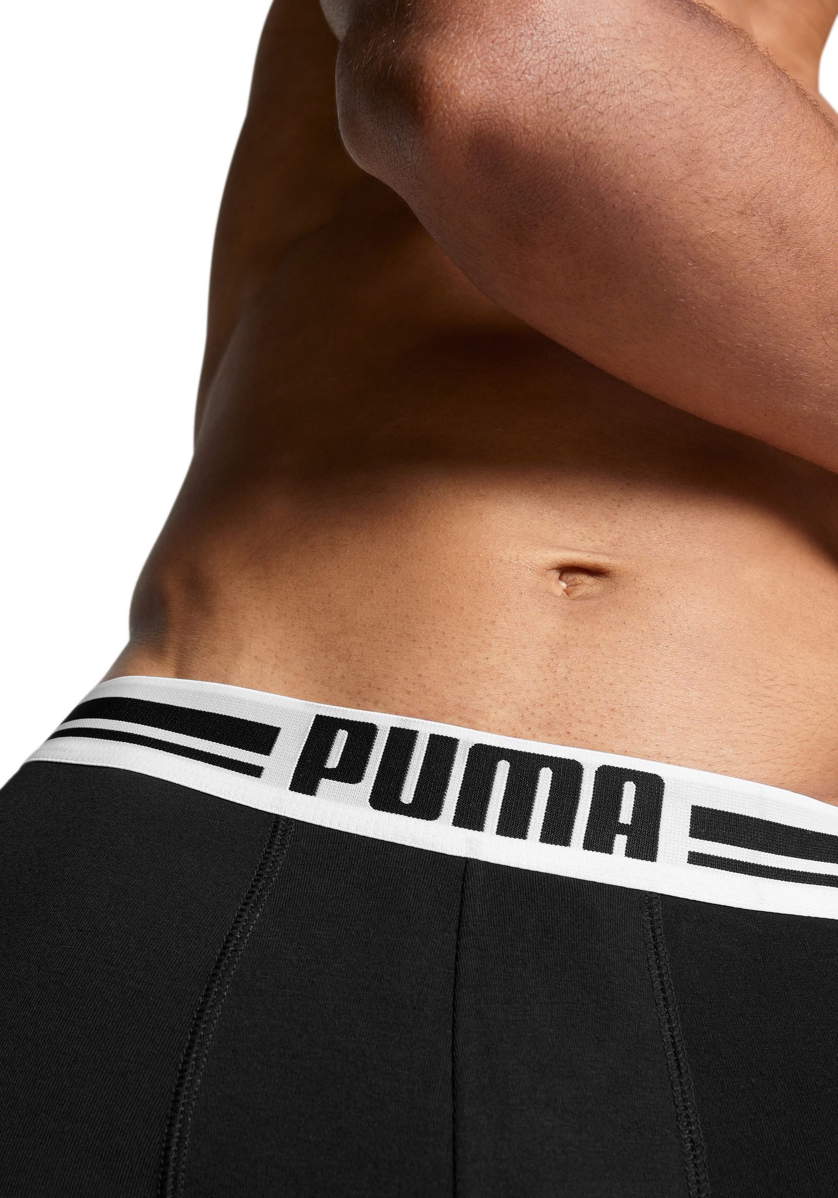 PUMA Boxershorts PUMA MEN EVERYDAY PLACED LOGO BOXERS 2P (2er Pack) mit Logo Webbund – Bild 5 von 5