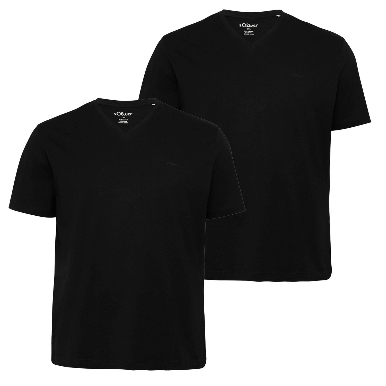 s.Oliver T-Shirt Basic (Sparpack, 2er-Pack) T-Shirts in Übergrößen, Big Size, Plusgrößen im Doppelpack