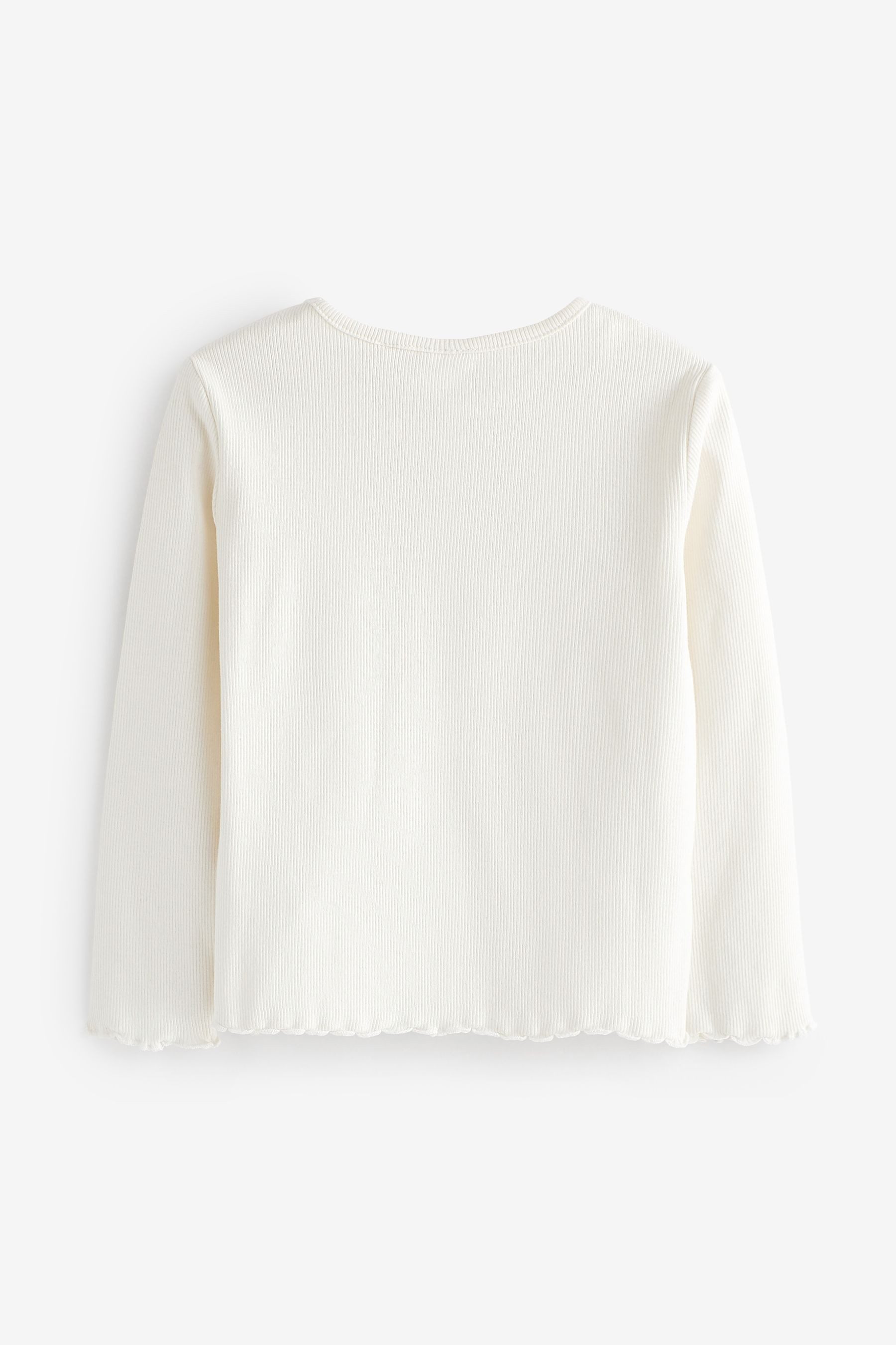 Next Langarmshirt Langärmeliges Feinripp-Shirt (1-tlg) günstig online kaufen