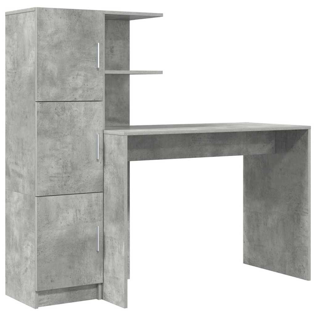 vidaXL Sideboard Schreibtisch 2 pcs Beton Grau (2 St) günstig online kaufen