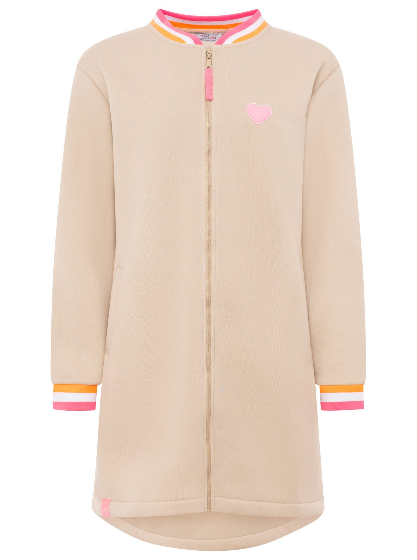 Zwillingsherz Sweatjacke Bombermantel "Heart Patch"