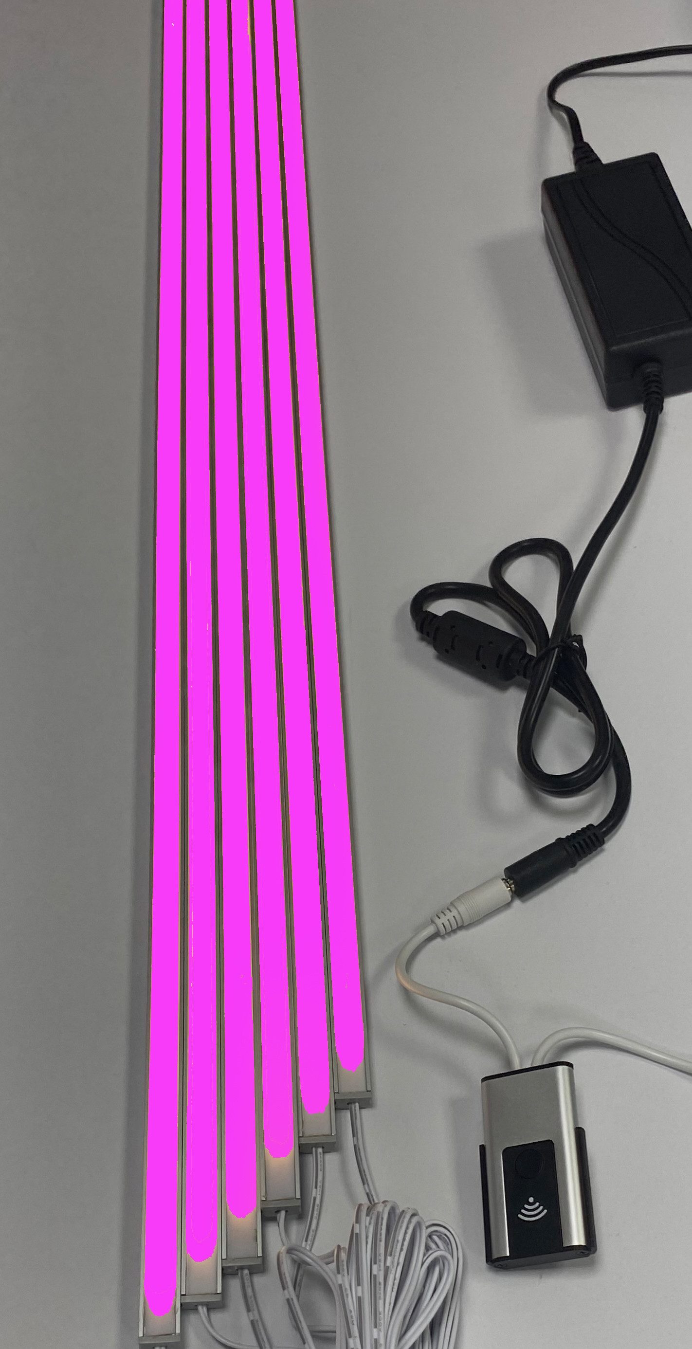 XENON LED Dekolicht 4167 SMART Leuchte ALU Schiene Slime 6x1m matt Pink inkl. Netzteil, Xenon / PINK