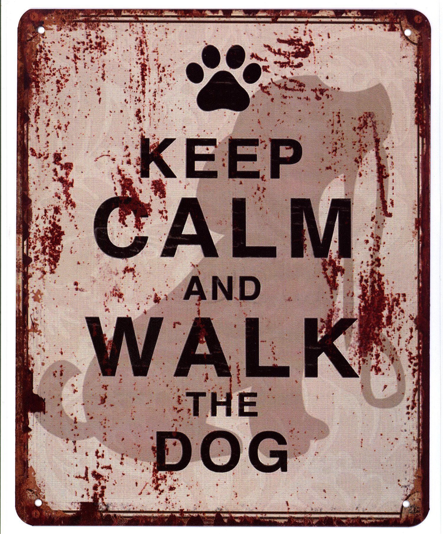 Metallschild Blechschild Keep Calm and Walk
