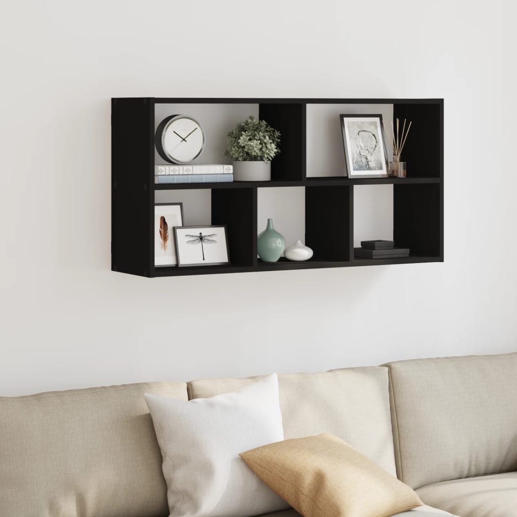 vidaXL Regal Wandregal Schwarz 100x25x50 cm günstig online kaufen