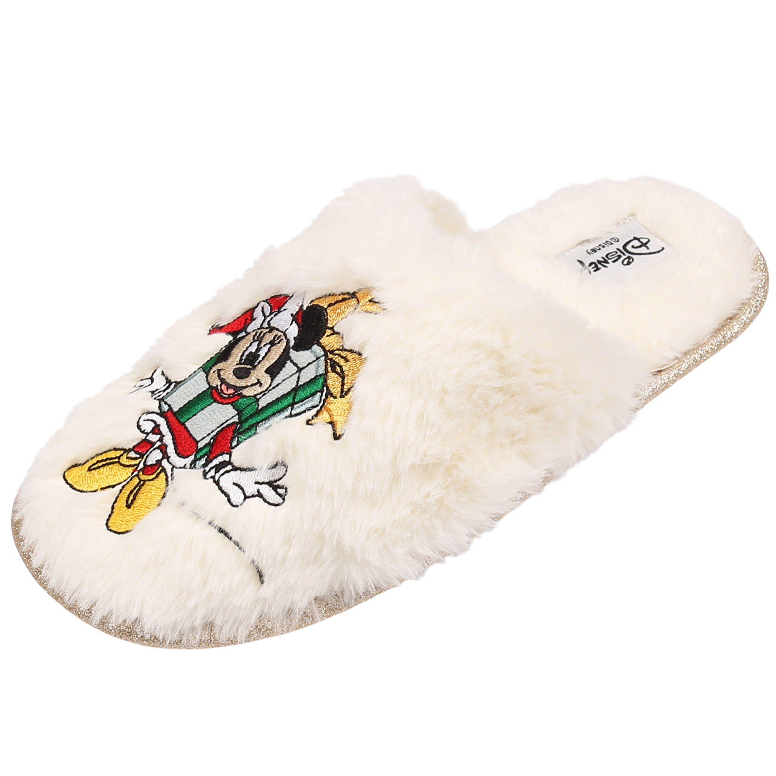 Disney Mickey Mouse Disney Mickey Mouse Damen Hausschuhe mit Fell 36-37 EU / 3-4 UK Hausschuh