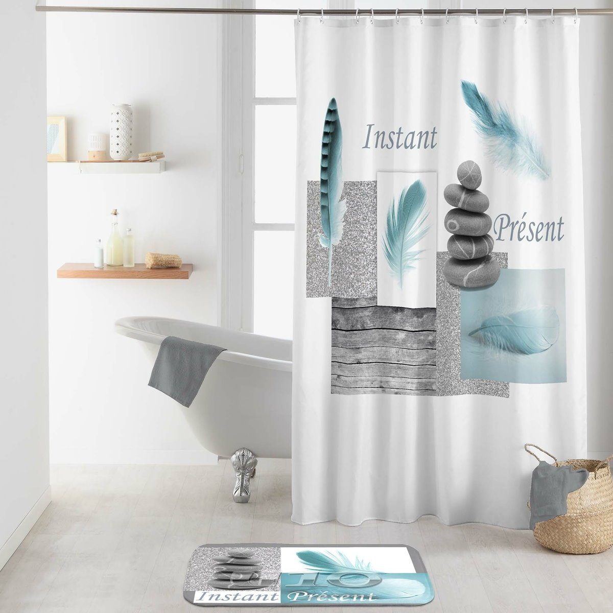 dynamic24 Duschvorhang, Motiv 180x200cm + Ringe günstig online kaufen