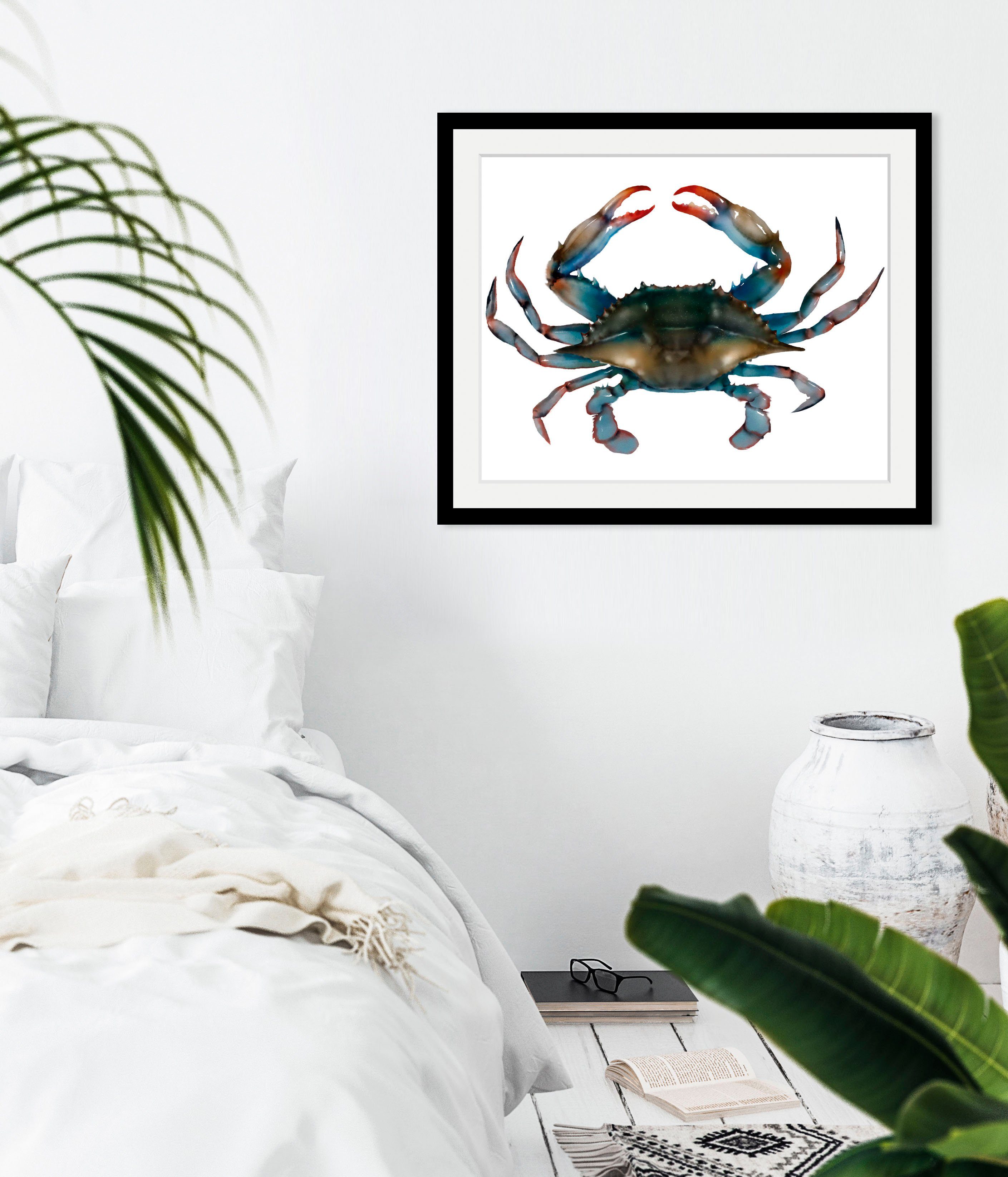 queence Bild Mr. Krabs, Kunst, Meer, Wassertiere (1 St), HD Premium Плакат-Druck inkl. Holzrahmen