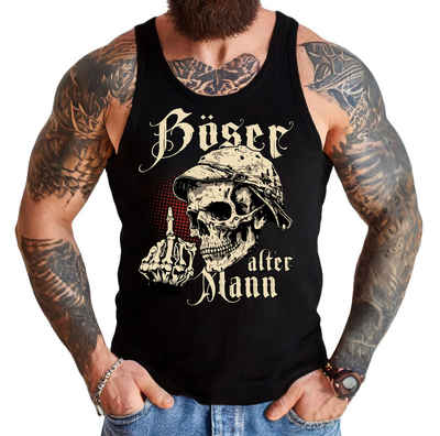 LOBO NEGRO® Tanktop Muskel Shirt für den etwas älteren Nörgler: Böser Alter Mann