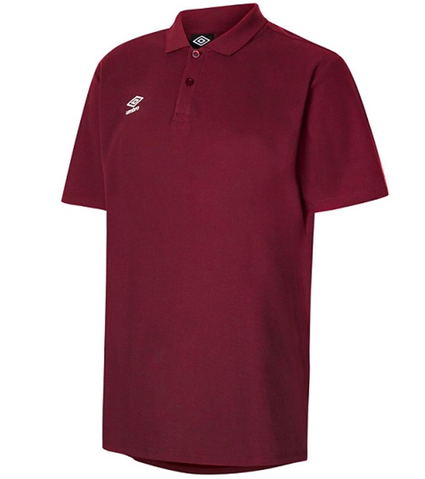 Herren Golf-Shirt UMTM0323-6JY Polohemd Rundhalsshirt Polo-Shirt zeitloses Umbro Club Bordeaux umbro Essential