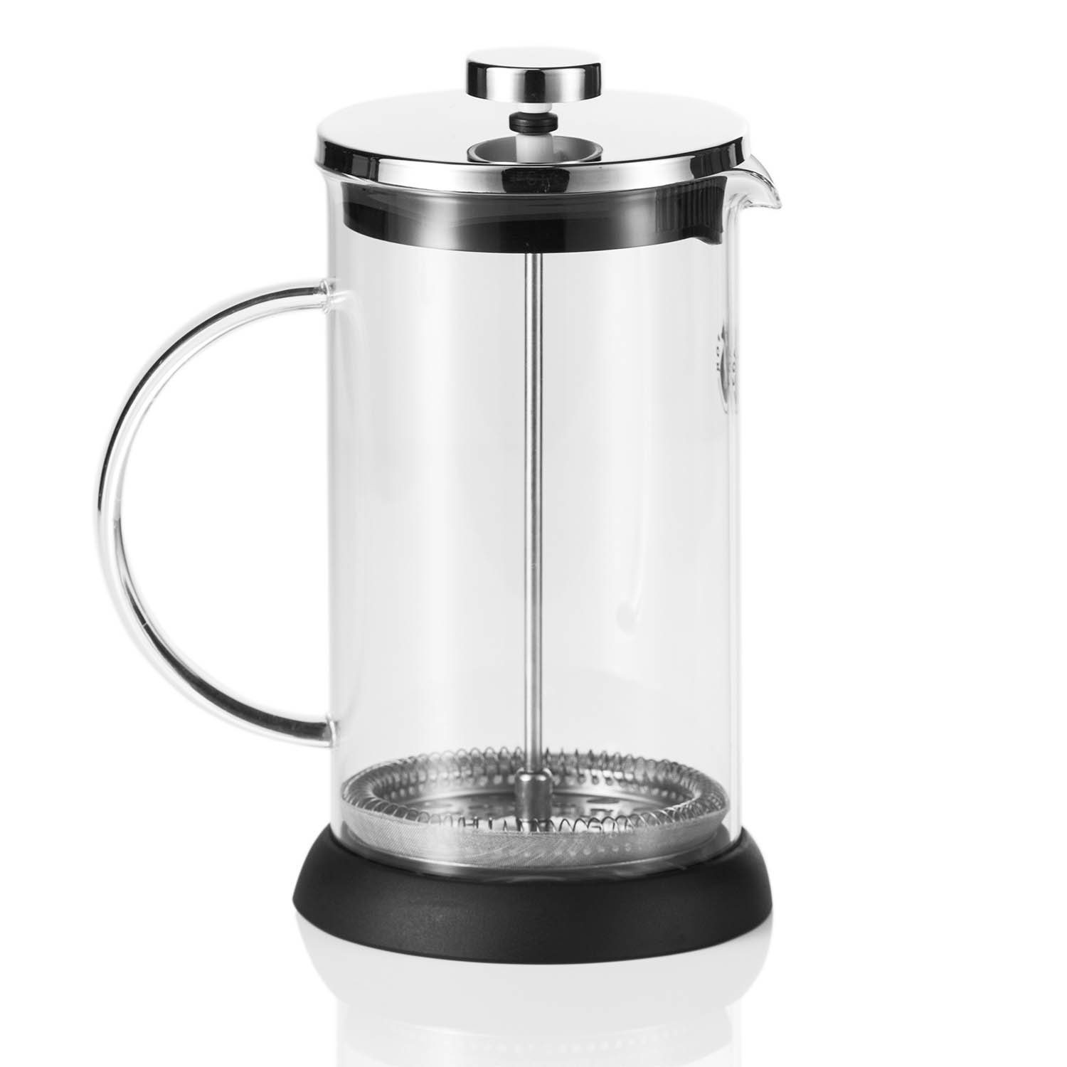 Coffee Fox French Press Kanne Kaffeezubereiter aus Glas, Pressfilterkanne, Kaffeebereiter