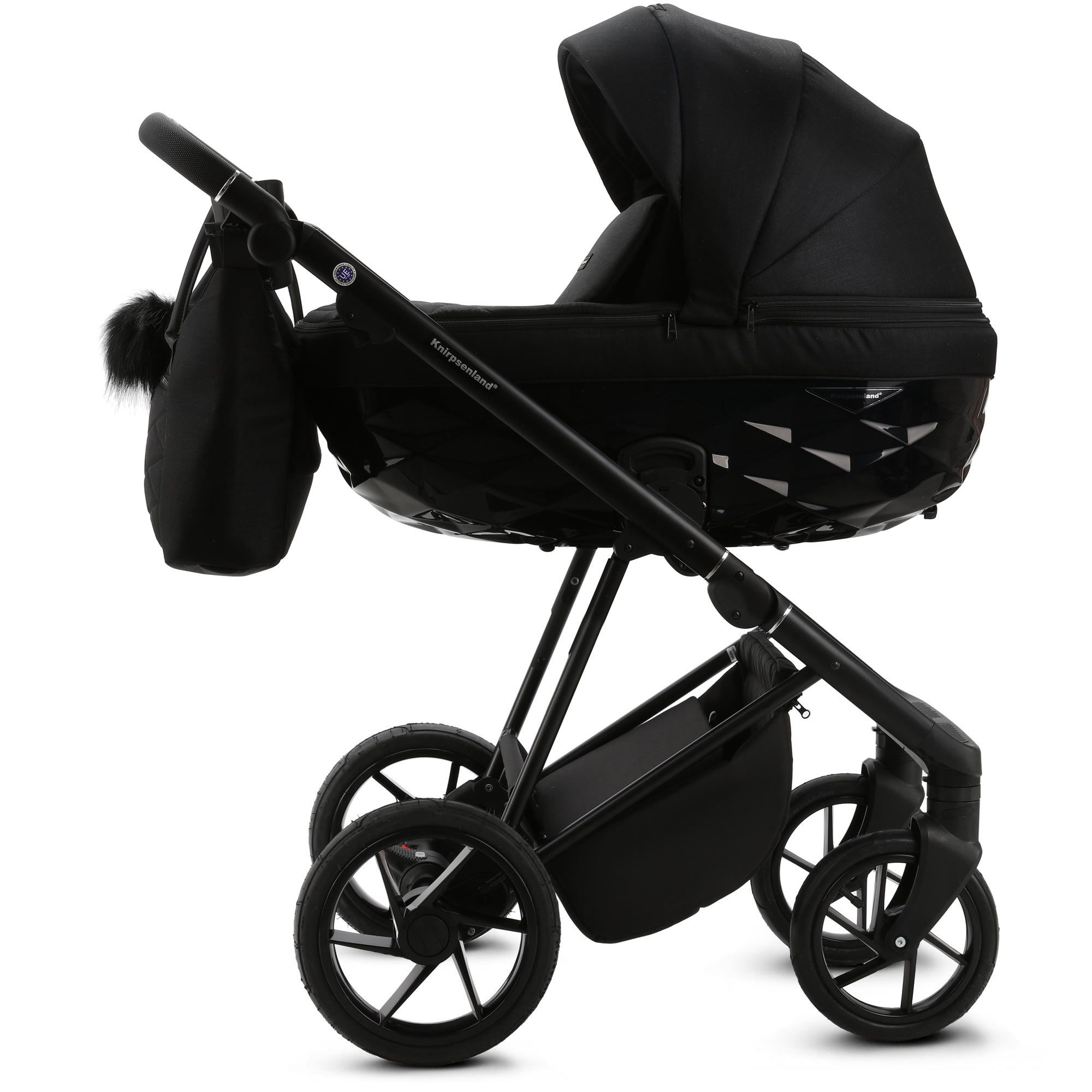 Knirpsenland Kombi-Kinderwagen Milano 2in1 Luxus 3D Wanne, Sportsitz, Wickeltasc kaufen
