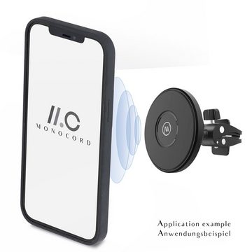 MONOCORD Handyhülle Magsafe Case für iPhone 12 / 12 Pro - Schwarz 6 Zoll, Case geeignet für MagSafe kabelloses Aufladen, MagSafe Zubehör, Magnet
