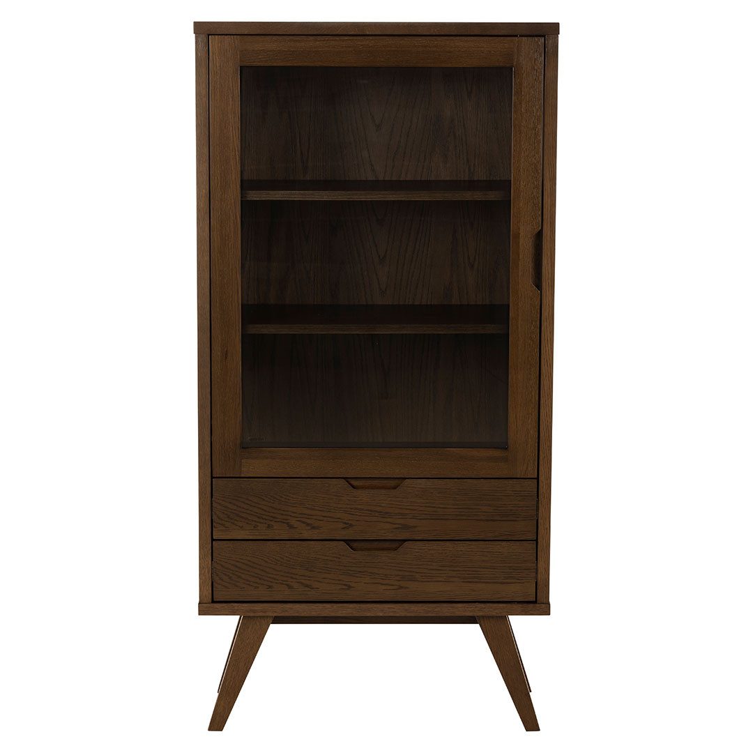 ACTONA GROUP Vitrine A-Line Vitrinenschrank 1 Tür 2 Schubladen 2 Regale